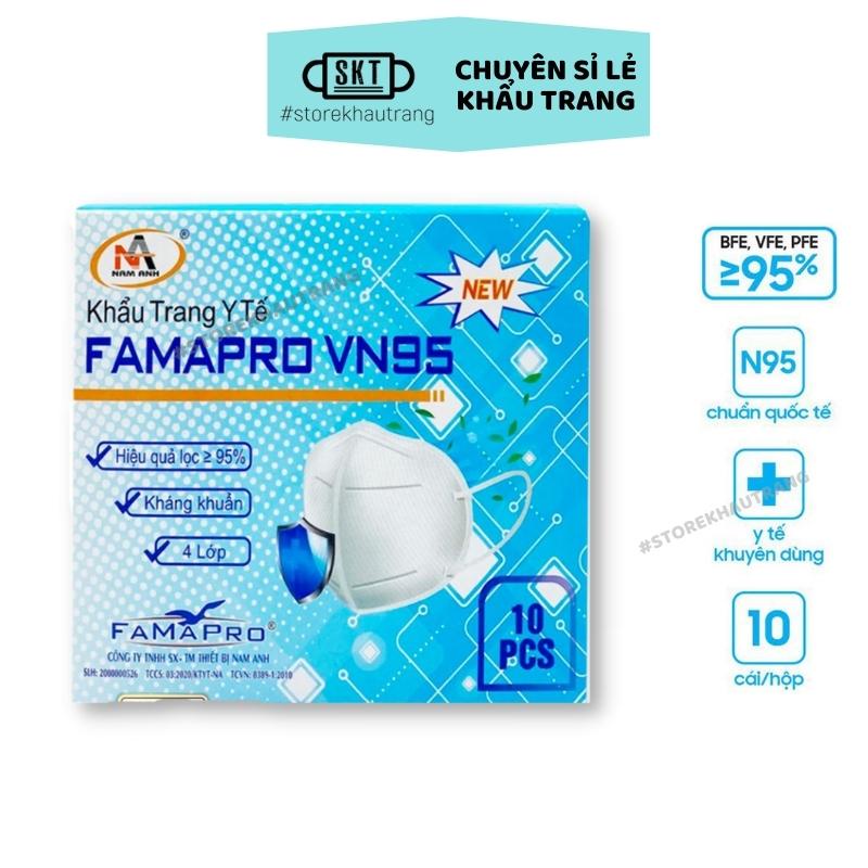 (Hộp 10 Cái) Khẩu Trang Bảo Hộ VN95 FAMAPRO 4 Lớp Nam Anh