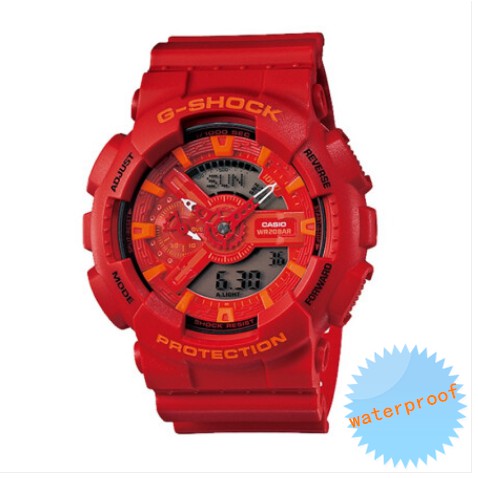 Đồng Hồ Thể Thao Casio G Shock. Gshock Hai Màu Chống Thấm Nước Thời Trang Cho Nam Và Nữ Gshock Ga110