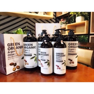 XẢ KHO  CẶP DẦU GỘI DẦU XẢ GREEN ORGANIC NHẬT BẢN 1000ML-HƯƠNG NƯỚC HOA