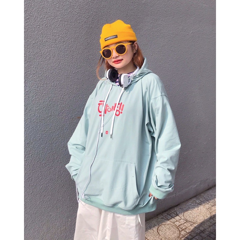 Áo hoodie da cá in chữ Hàn | BigBuy360 - bigbuy360.vn