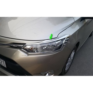 Ốp viền đèn pha hậu toyota vios 2014-2015-2016-2017-2018, mạ crom, op den truoc sau