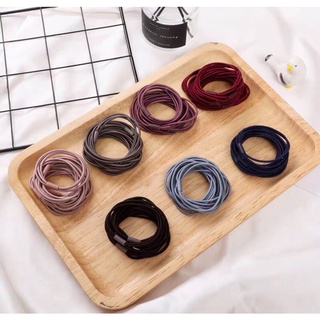 set 10 Dây cột tóc đơn giản mix 3 sợi