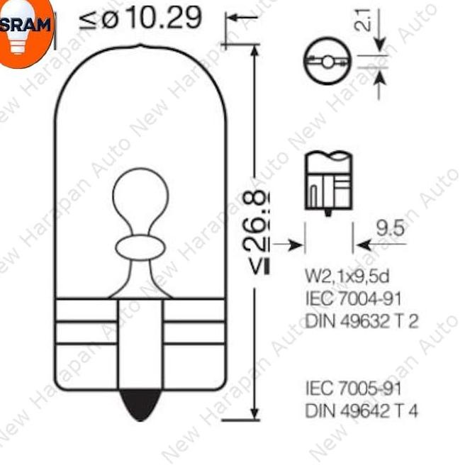 Bán chạy. Bóng đèn LED Osram 2825DW T10 W5W RR