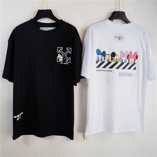 Áo Thun Dáng Rộng Tay Ngắn In Hình Off-White Thời Trang Cá Tính Cho Nam Và Nữ 2983