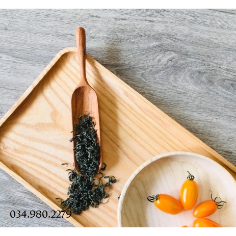 Muỗng gỗ Thìa gỗ xúc trà dáng dài, phụ kiện chụp ảnh food decor chuyên nghiệp