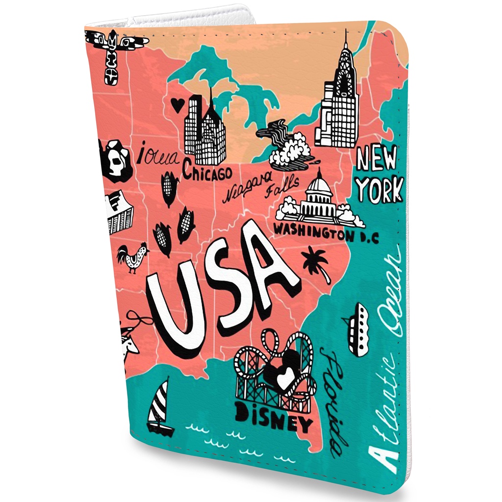 Bao Da Hộ Chiếu / Passport Du Lịch Nam - Nữ  TRAVEL TO AMERICA - LT048 STORMBREAKER