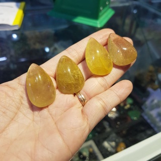 Vòng cổ mặt đ.á tóc xanh, tóc vàng hình giọt nước và tóc vàng