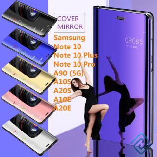 Ốp điện thoại nắp lật mạ điện mặt gương dành cho Samsung Galaxy Note 10 Plus Pro A90 (5G) A10S A20S A10E A20E