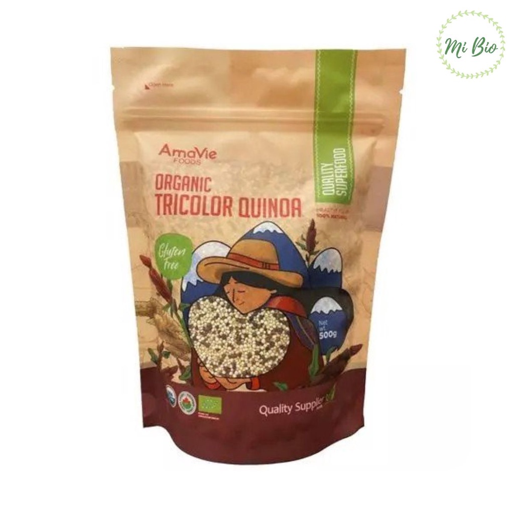 Hạt diêm mạch hữu cơ hỗn hợp (đen-trắng-đỏ) 500g - Quinoa Real