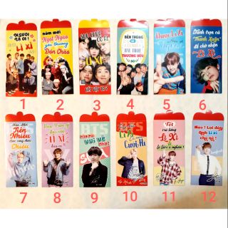 Bao lì xì bts 13 mẫu