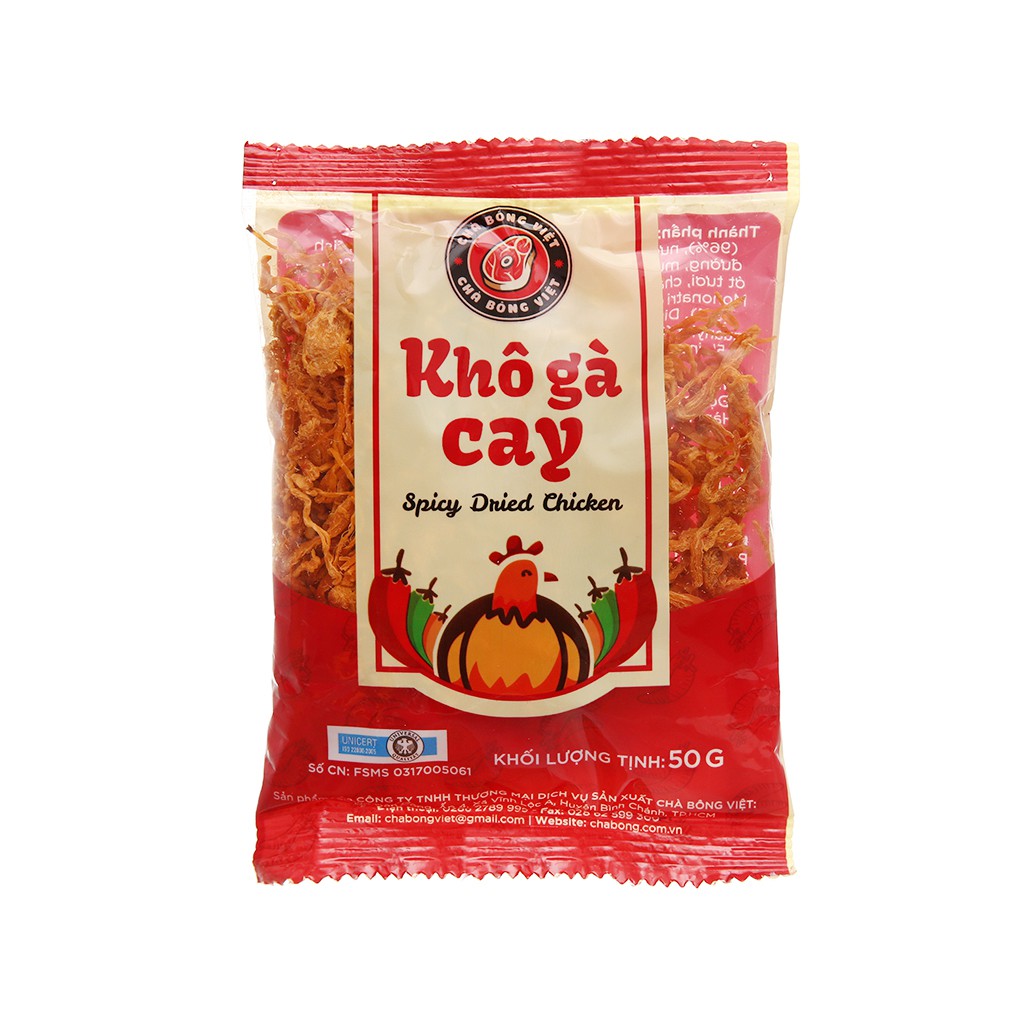 Khô gà cay Chà bông Việt gói 50g