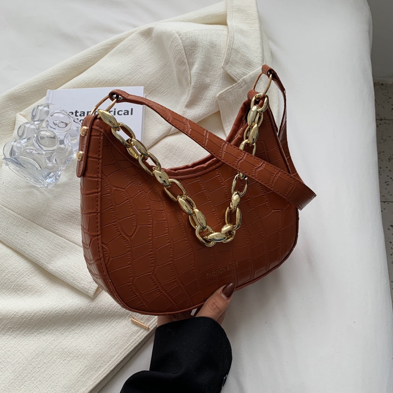 Túi Đeo Vai/Đeo Vai Màu Trơn Mẫu Mới 2022 Sức Chứa Lớn Cho Nữ