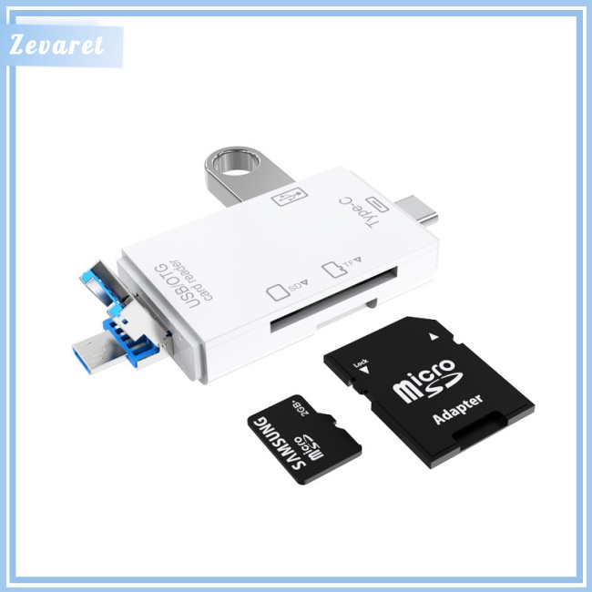 Đầu Đọc Thẻ Nhớ Zevaret Tf Sd Usb 2.0 Type C Đa Chức Năng