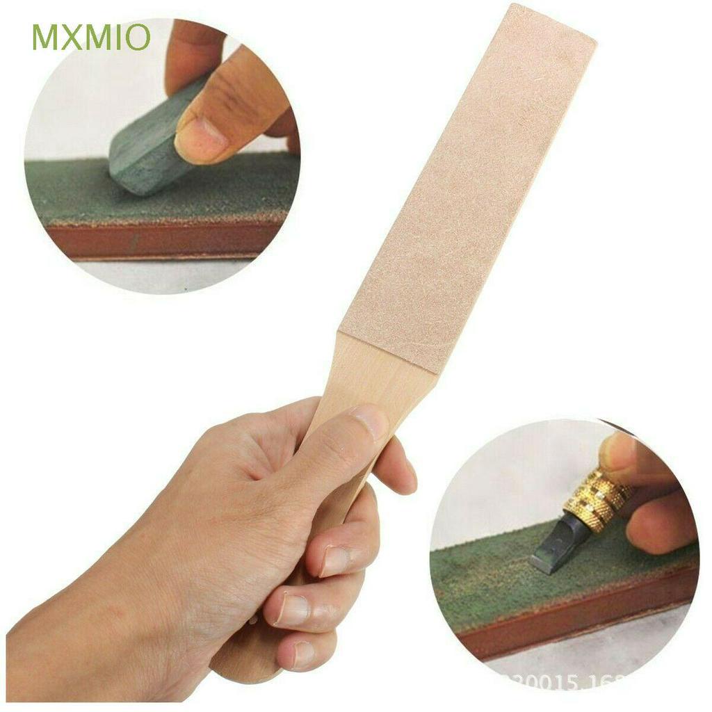 Da Liếc Dao Cạo Râu Bằng Gỗ Mài Bóng Thủ Công Hai Mặt Chuyên Dụng