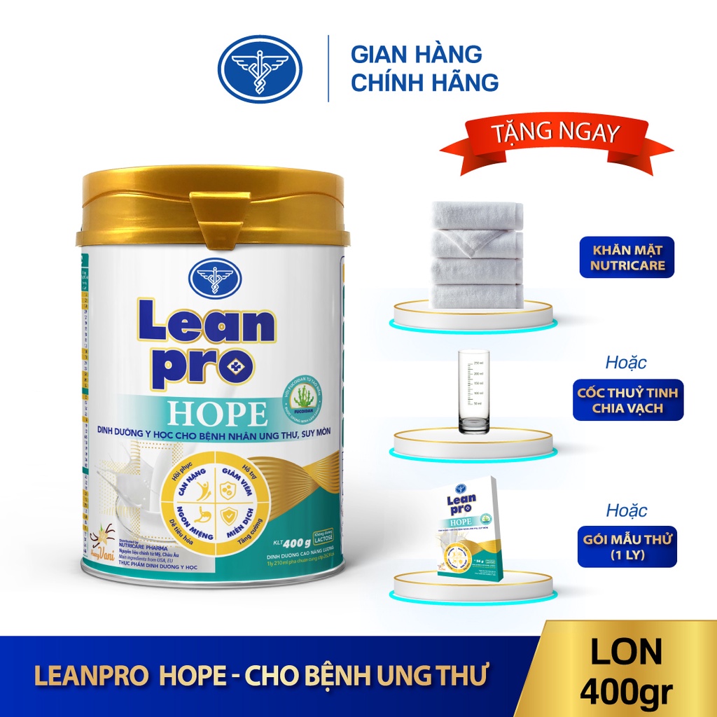 01 Lon sữa Leanpro Hope 400g - Dinh dưỡng y học cho bệnh nhân K