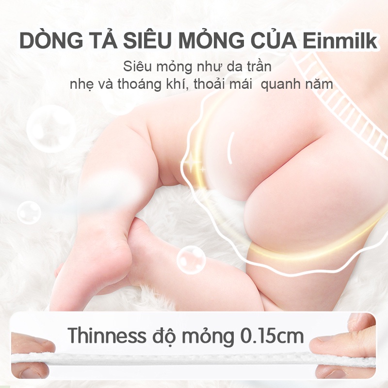 [Einmilk.ân ninh]Tả siêu mỏng xanh lá thấm hút 700ml nước thoáng khí Baby Diapers DIA210