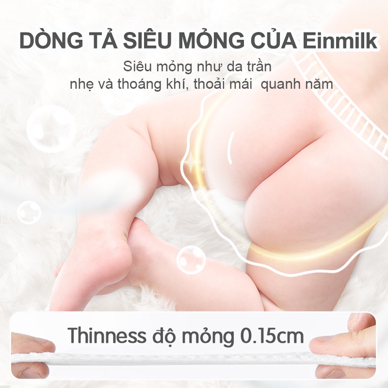 Tả quần Einmilk siêu mỏng size L40-XL38-XXL35-XXXL33 miếng một bịch , thấm hút và không tràn