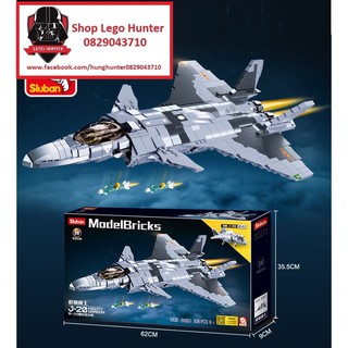 Sluban M38 b0931 Army Modern War Bộ đồ chơi lắp ráp 2 in 1 Máy bay chiến đấu J 20 Mighty Dragon 926 chi tiết