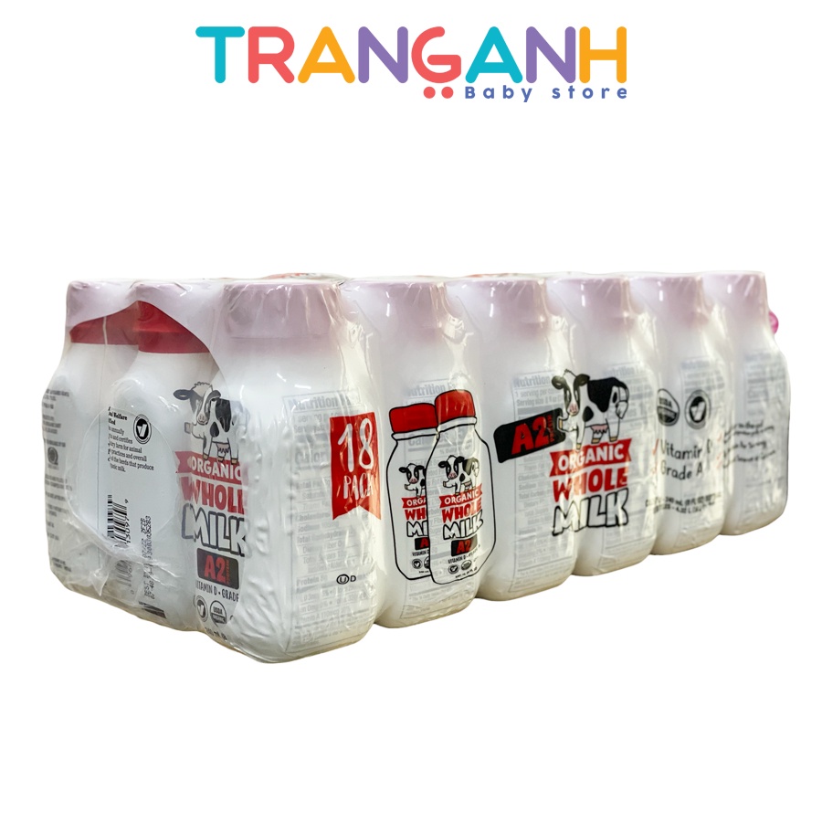 (Lốc 18h) Sữa tươi Organic Whole Milk A2 Mỹ