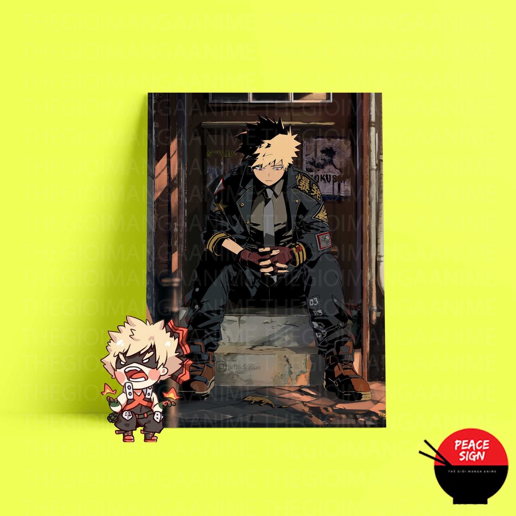 (NHIỀU MẪU) Tấm Postcard cao cấp giấy 260gsm in hình BAKUGOU KATSUKI - BOKU NO HERO ACADEMIA ảnh đẹp mẫu