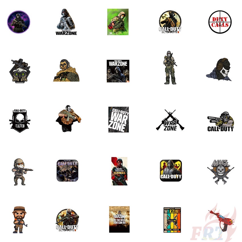 Bộ 100 miếng sticker hình game call of duty thời trang chống nước DIY