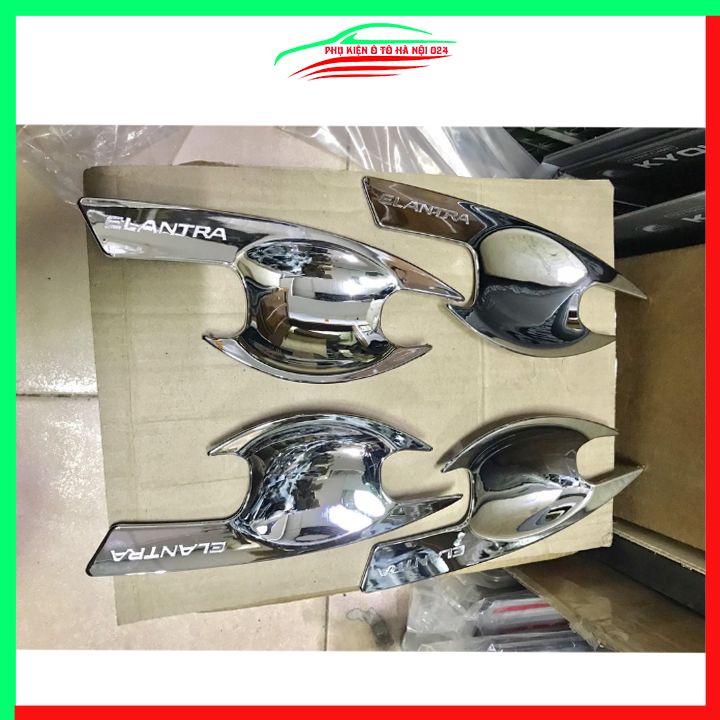 Ốp tay hõm mạ crom Elantra 2016- 2021 sáng bóng chống trầy bảo vệ cửa xe ô tô