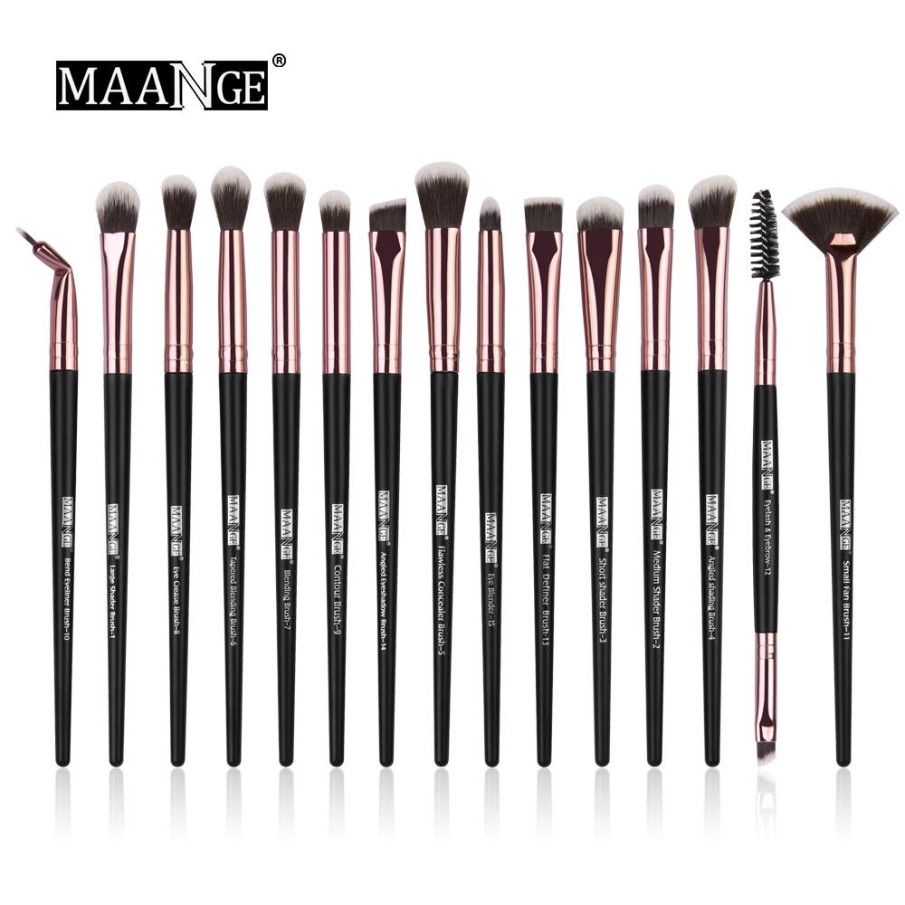 Bộ 15 Cọ Trang Điểm Maange Đánh Phấn Mắt Tiện Lợi