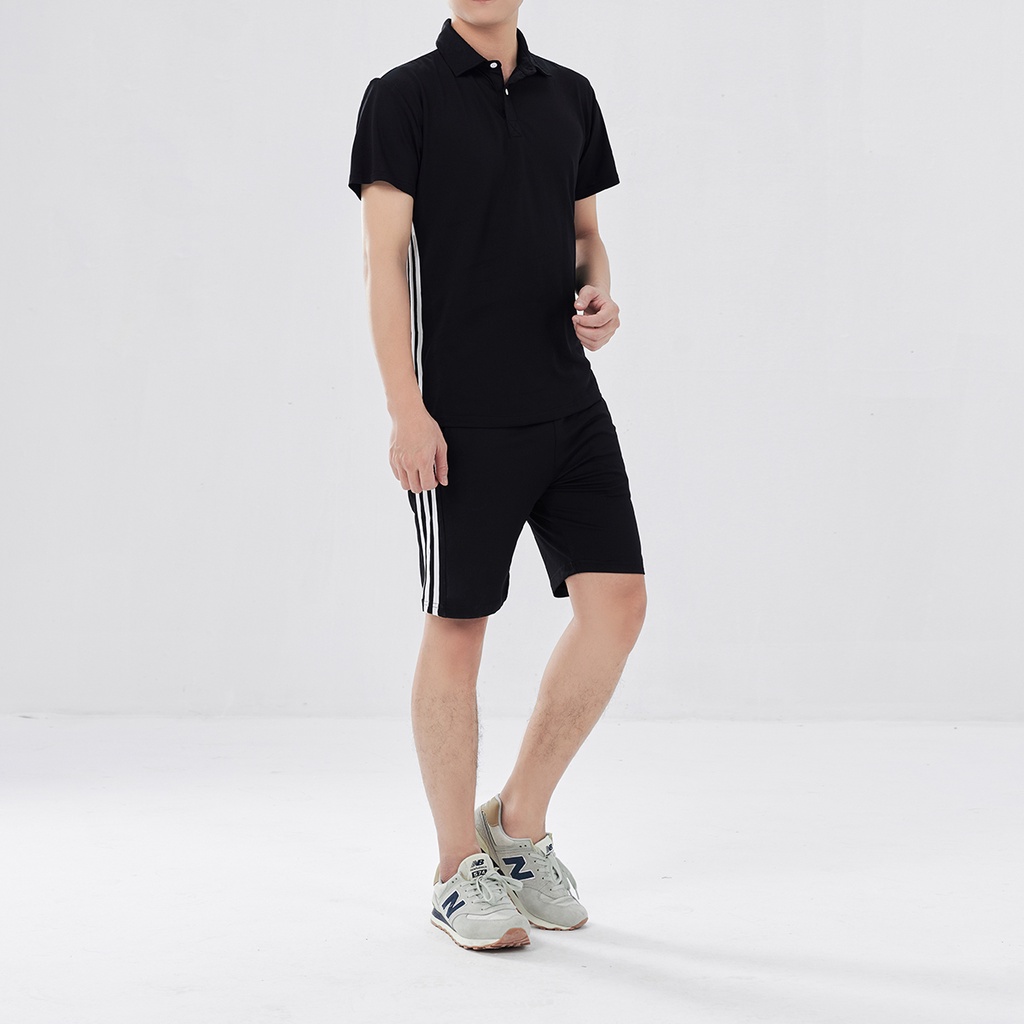 Bộ Thể Thao Nam Polo Cổ Bẻ Cotton Spandex Form Trẻ Trung 5 Màu - ROUGH