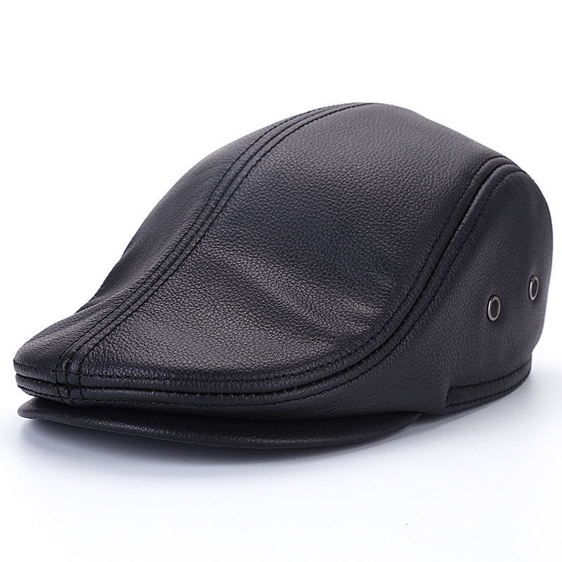 Nón Beret Da Giữ Ấm Tai 2lCR Cho Đàn Ông Trung Niên