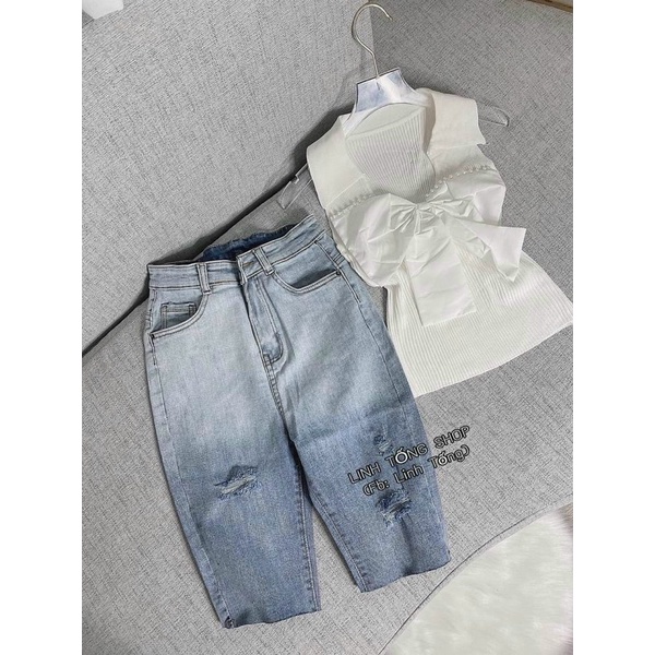 quần ngố jean form ôm lưng ( cạp ) siêu cao co giãn tốt ( hình thật 100%) | BigBuy360 - bigbuy360.vn