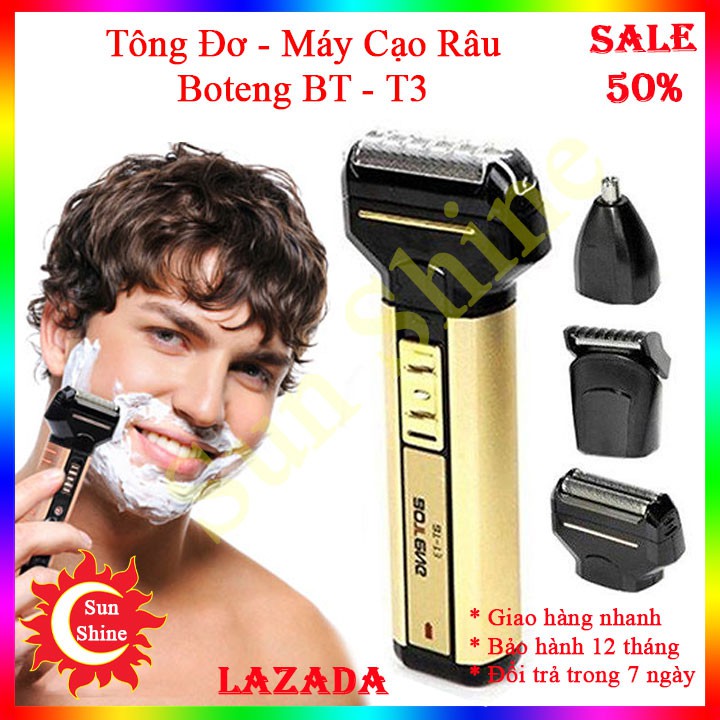 Tông Đơ Cắt Tóc Cạo Râu ⚡️𝐅𝐑𝐄𝐄 𝐒𝐇𝐈𝐏⚡️ Máy Cắt Tóc Đa Năng Kiêm Cạo Râu, Tỉa Lông Mũi, Đèn Pin