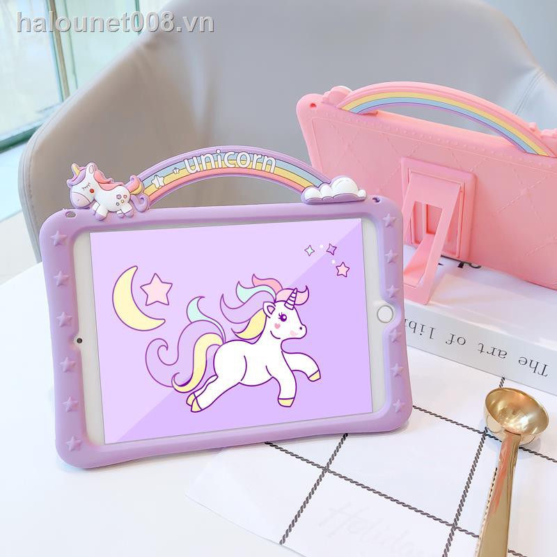 ✉✔✿Ready stock✿ ipad case  Rainbow Unicorn Protective 2018 Apple Air2 Cute Tablet Mini4 Computer Pro9.7-inch Child Anti-drop air310.5 Net Red Silicone Pad6 7th Generation 10.2