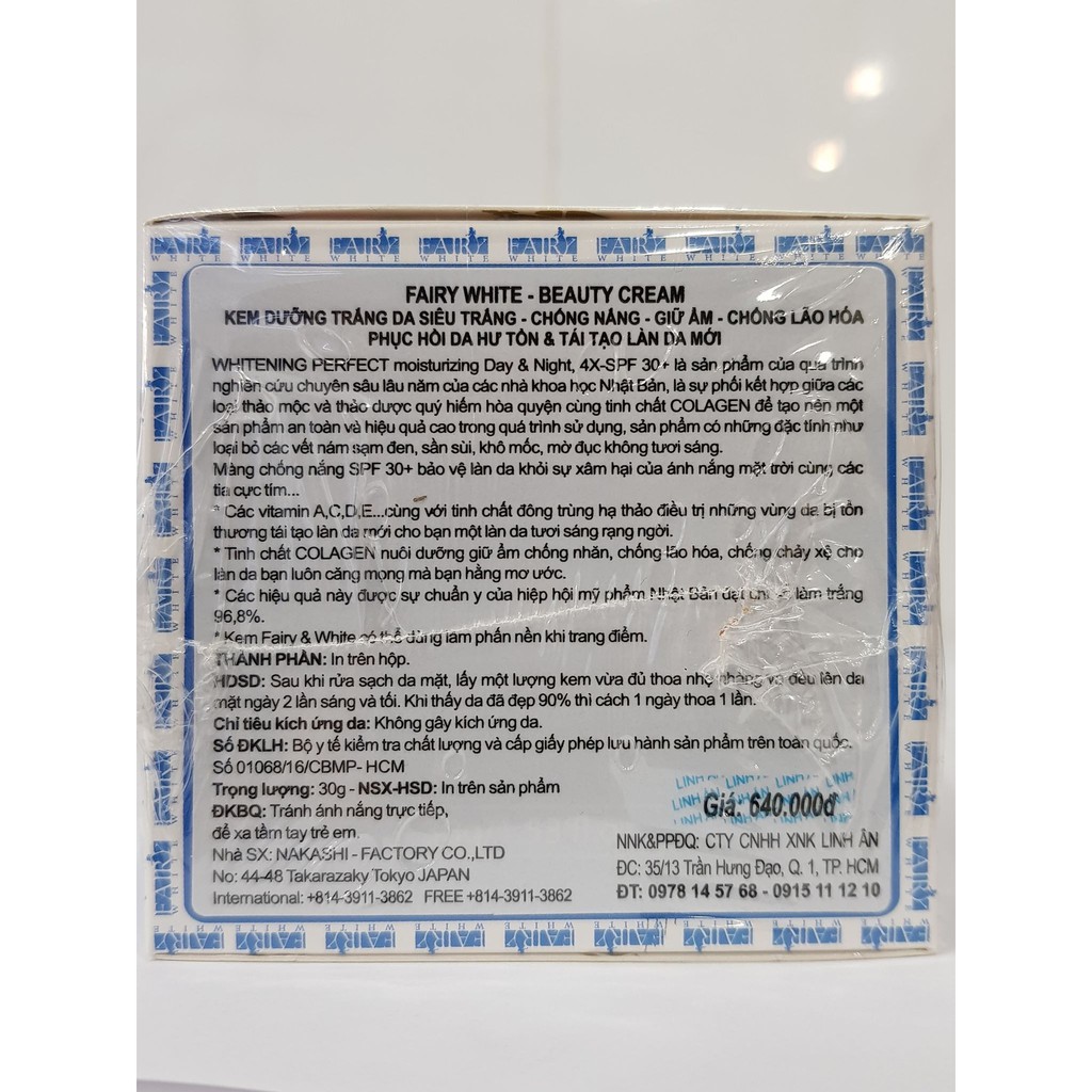 Kem Dưỡng Da Fairy White Beauty 30g Nhật Bản