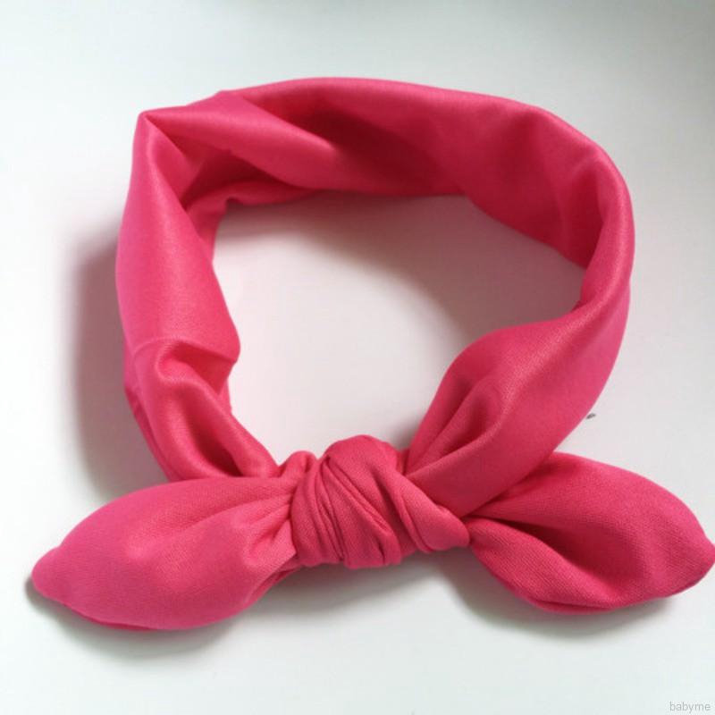 Băng đô nơ màu trơn dễ thương cho bé