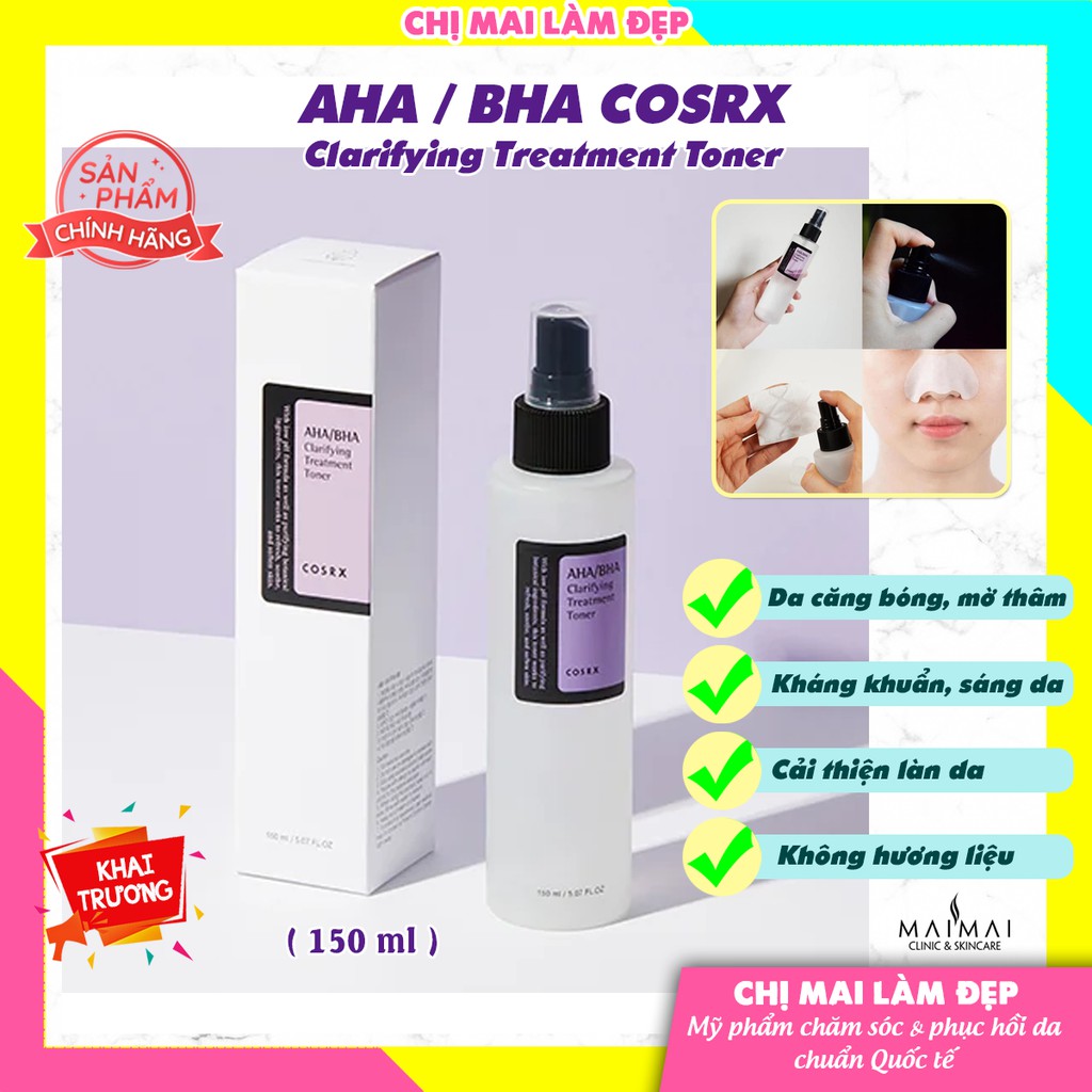 Toner Tẩy Tế Bào Chết Hoá Học AHA/BHA COSRX Whitehead Power Liquid Exfoliator 150ml