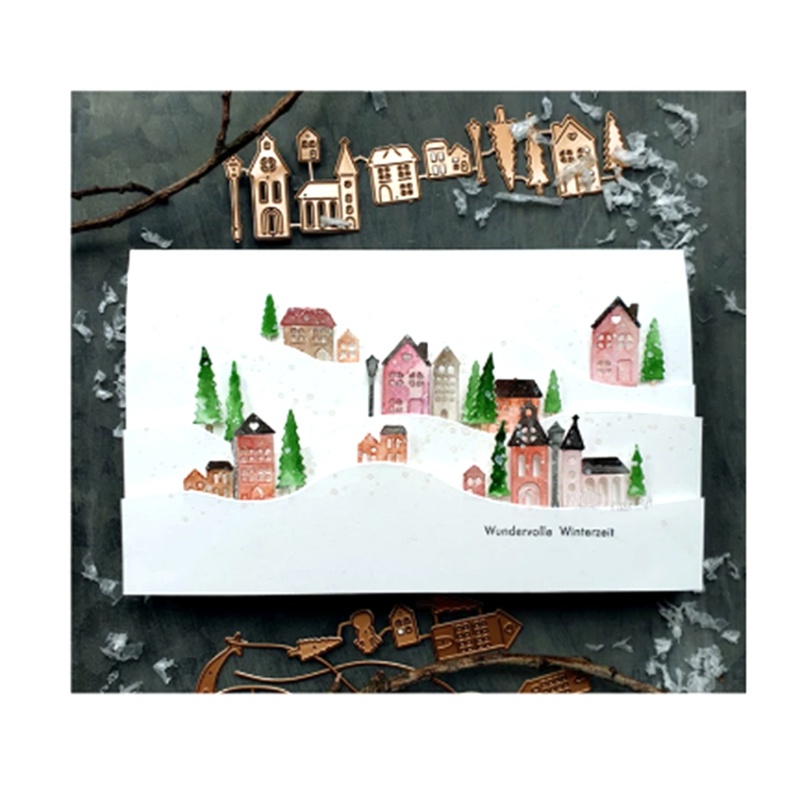 Bộ Khuôn Cắt Hình Làm Thẻ Scrapbook Bằng Kim Loại DIY