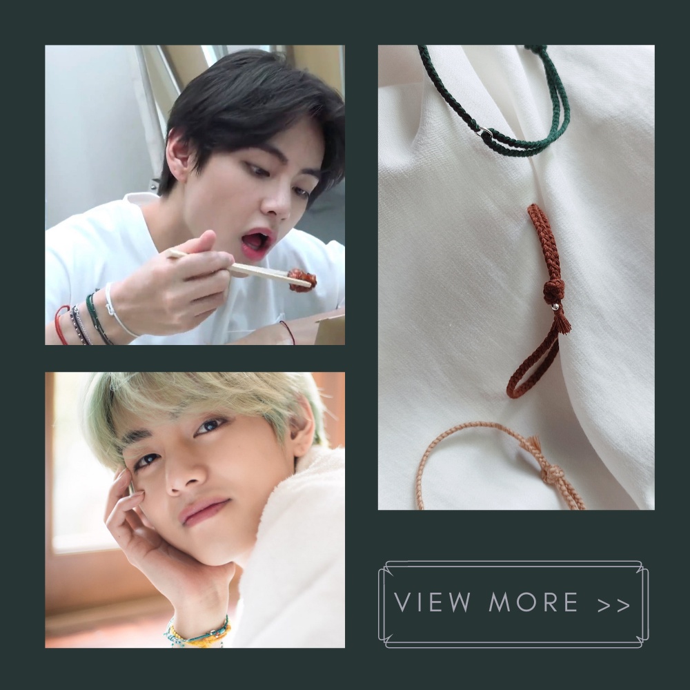 Vòng Đeo Tay Phong Cách Jungkook V Kim TaeHyung Của Nhóm Nhạc KPOP BTS - Vòng tay sợi chỉ