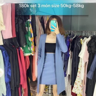 Set vest chân váy A kèm áo bra