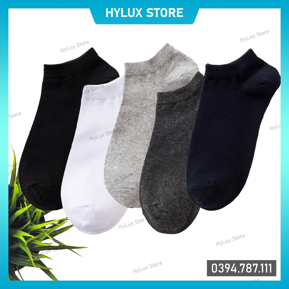 [5 màu] Tất (vớ) nam cổ ngắn kháng khuẩn chất liệu cotton cao cấp