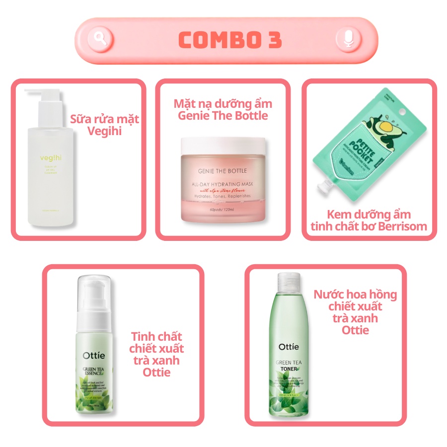 [CSHOP BOX] Combo Dành Cho Da Nhạy Cảm, Dưỡng Da, Làm Dịu Da_Mỹ Phẩm Hàn Quốc Chính Hãng