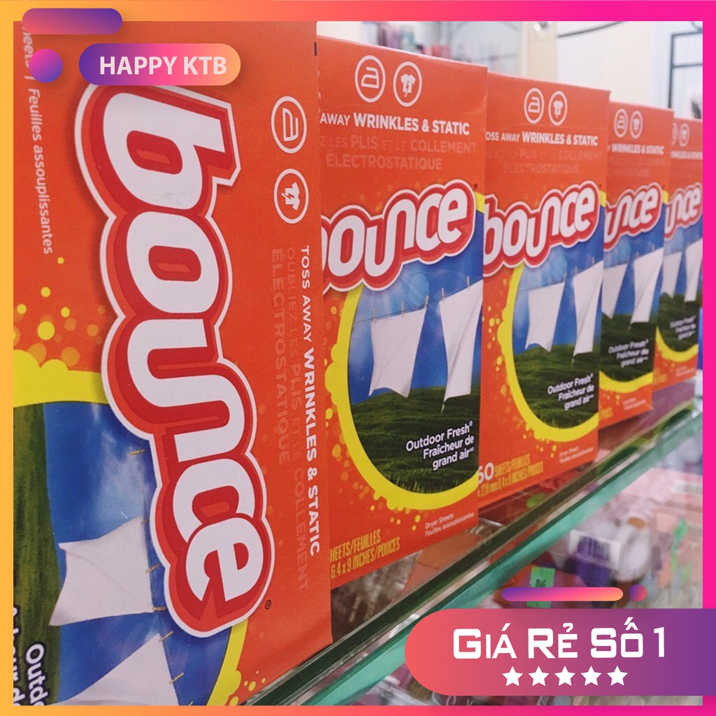 Giấy Thơm Quần Áo Bounce (hộp 160 tờ)