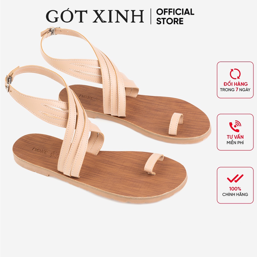 Sandal nữ GÓT XINH SD14 quai mảnh đế bệt