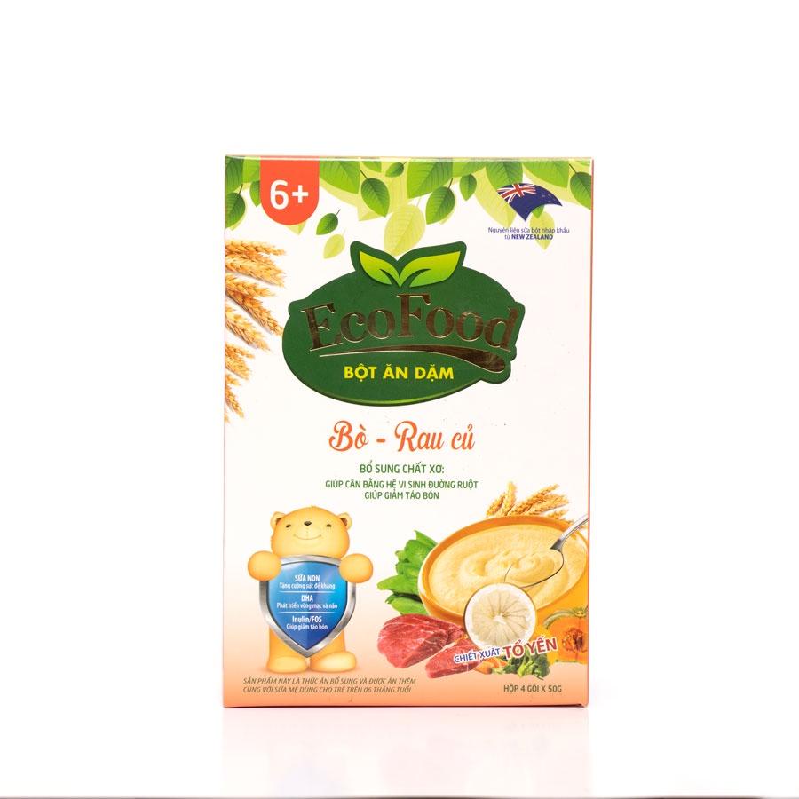 Bột ăn dặm cho bé 4 5 6 tháng Ecofood -  Vị Bò &amp; Rau củ- Ăn dặm cho bé - Ăn dặm kiểu nhật, tự chỉ huy, truyền thống