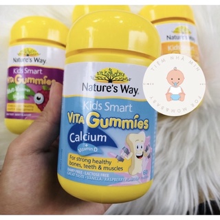 Kẹo dẻo canxi cho bé nature’s way kids smart vita gummies calcium + vitamin d 60 viên