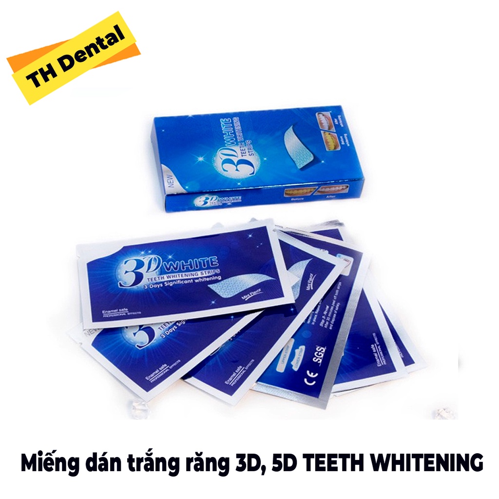 Miếng dán trắng răng 3D WHITE TEETH WHITENING STRIPS
