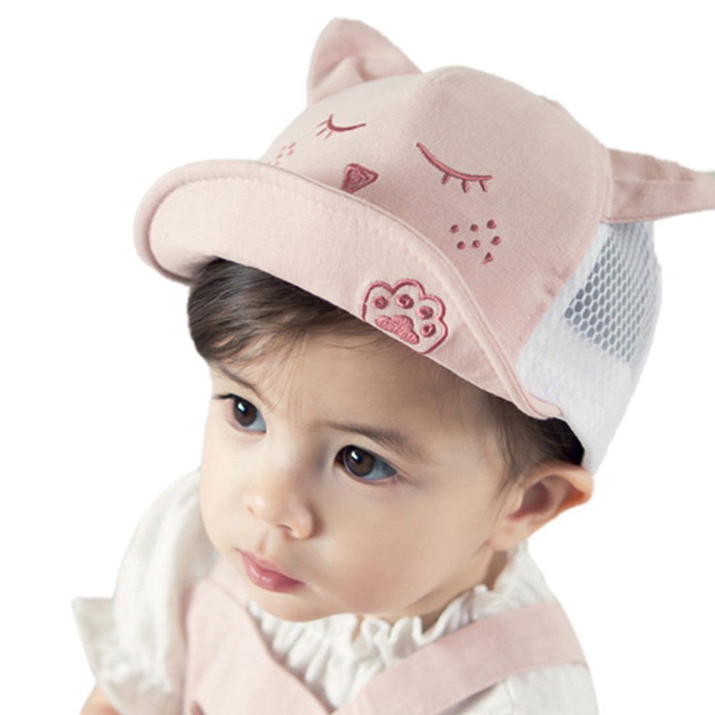 Mũ lưỡi trai chất Cotton hoạ tiết hoạt hình phong cách bóng chày cho bé