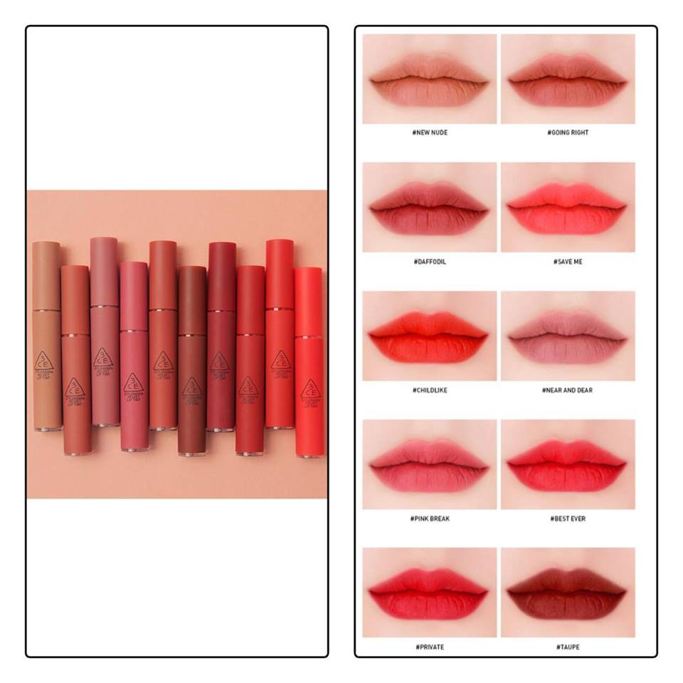 Son kem lì 3ce Velvet lip tint | BigBuy360 - bigbuy360.vn