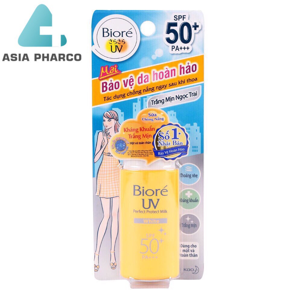 Sữa Chống Nắng Bảo Vệ Da Hoàn Hảo Biore Trắng Mịn Ngọc Trai (Tuýp 25ml)