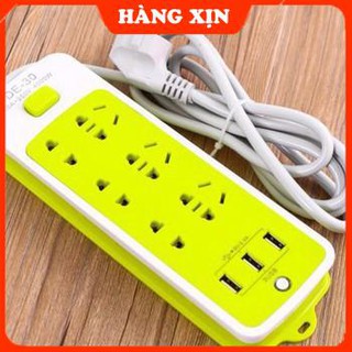 Ổ cắm điện thông minh chống giật với 3 cổng cắm usb, ổ cắm mọi thiết bị