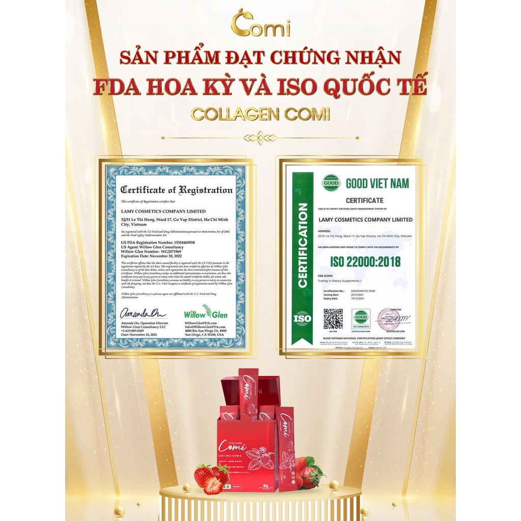 Collagen Comi Hút Nám Trắng Da ]